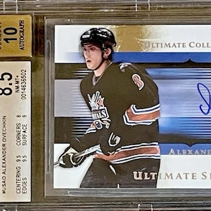 2005-06 Alex Ovechkin Ultimate Signatures Autografado RC Card Rookie Auto BGS 10
