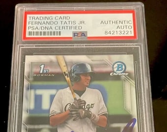 2016 Bowman Chrom signiert Fernando Tatis Jr. Auto Rookie Karte RC BCP17 PSA