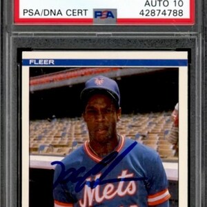 1984 Fleer U-43 Update Dwight Gooden Rookie Karte rc psa 10 AUTO 10 RAR