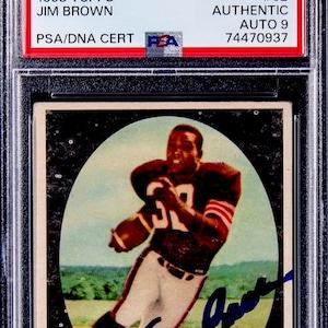 1958 Topps #62 Jim Brown Rookie Karte Original psa/dna AUTO 9