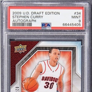 2009 Upgrade von Stephen Curry #34 Draft Edition - Rookie Karte /249 PSA 9