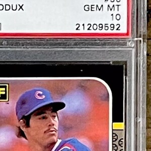 1987 LEAF #36 Greg Maddux Chicago Cubs RC Rookie Card centralizado PSA 10