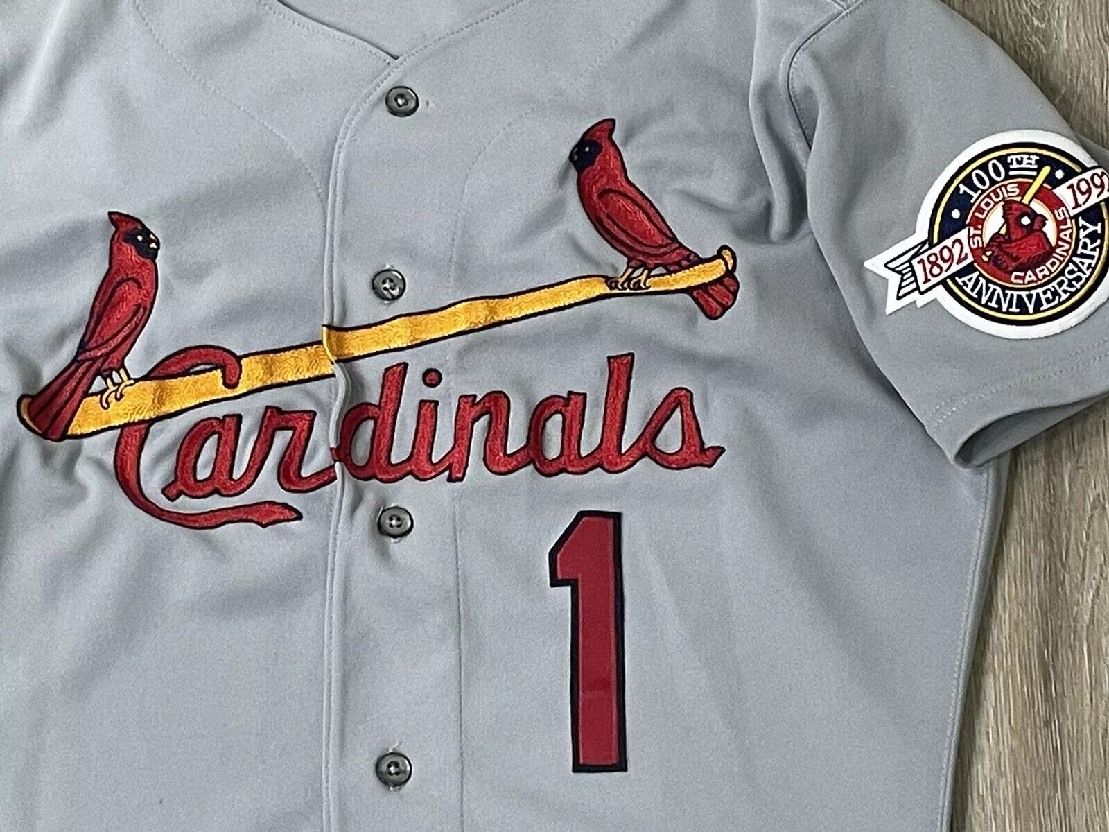 Maillot Vintage Ozzie Smith - St Louis Cardinals - Medalist Sand Knit - 2XL - Années 80