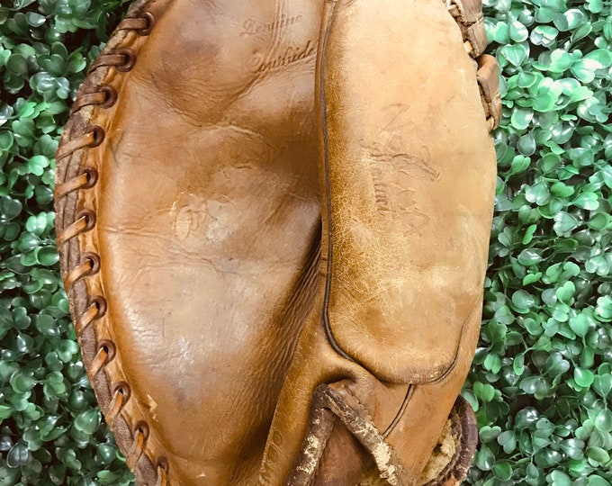 1950s Nokona Vintage 1st Baseman Mitt Glove Indian Head Logo Man Cave