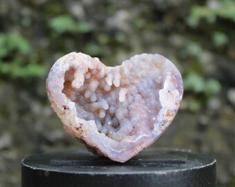 Botryoidal purple agate cabochon rare