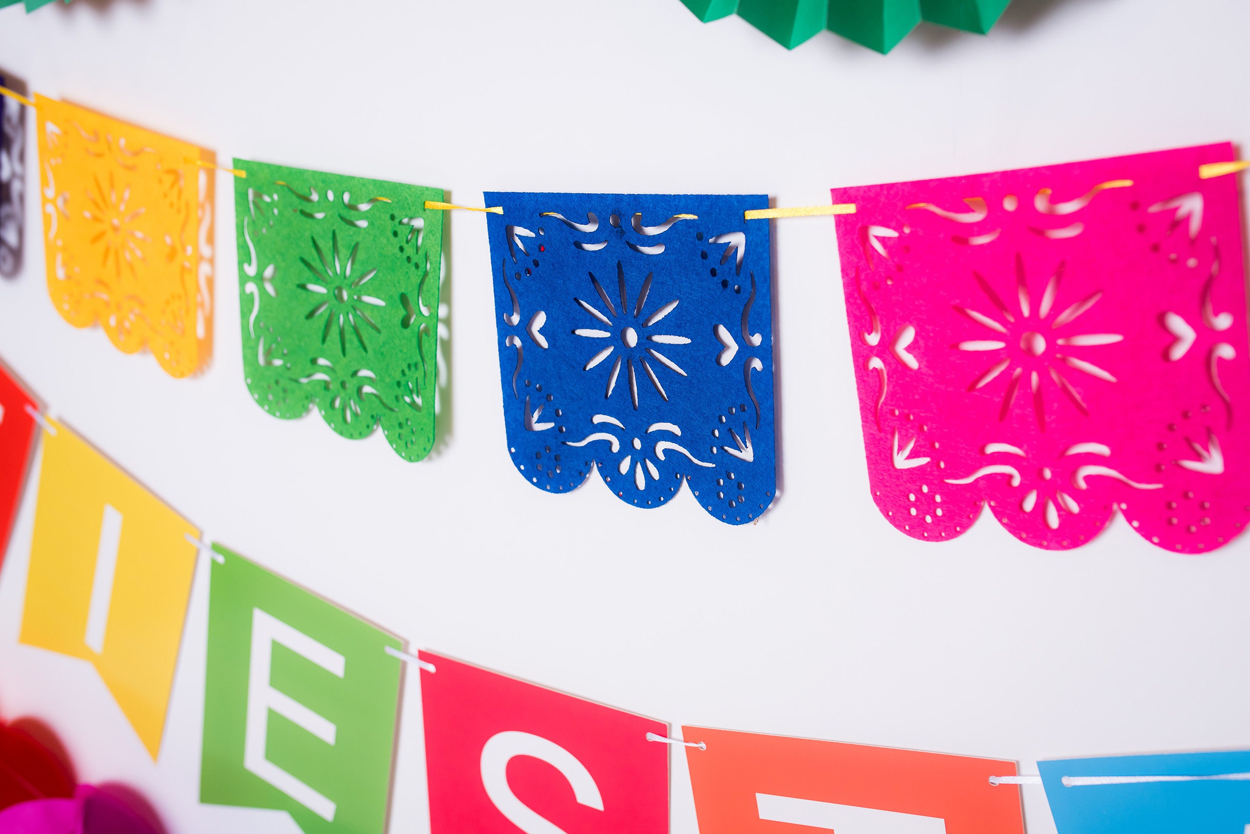 Guirlande Bannière Fiesta Taco Bar - Décorations Fête Mexicaine Avec Cactus, Sombrero Et Taco