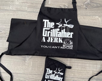 Funny Aprons For Men; Best Flipping Dad Ever Dad Apron with Pockets; Birthday Apron for Men, The Grill Father 2022