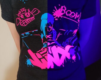 Jinx inspired T-Shirt (UV Reactive version available)