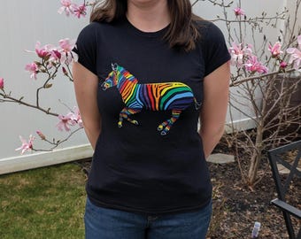 Rainbow Zebra T-Shirt