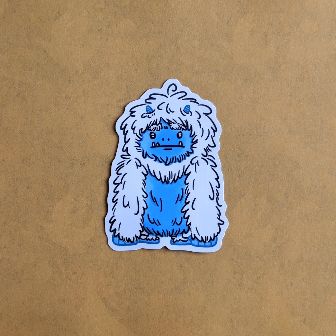 Grumpy Yeti Sticker Yeti Vinyl Sticker Cute Yeti Sticker Etsy