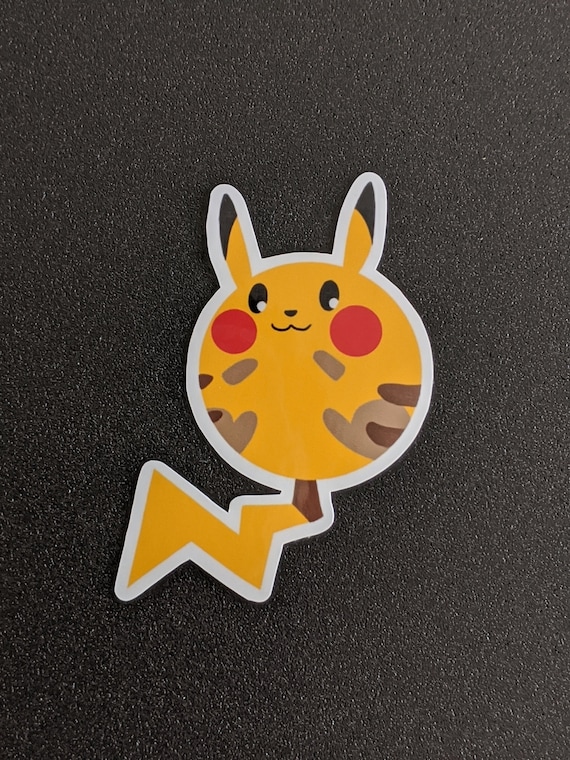 Süße Pikachu Aufkleber, Pikachu Aufkleber, Pokemon Aufkleber, Pikachu,  Pokemon, Runde Pickachu, Blitz Pokemon, elektrische Pokemon Aufkleber