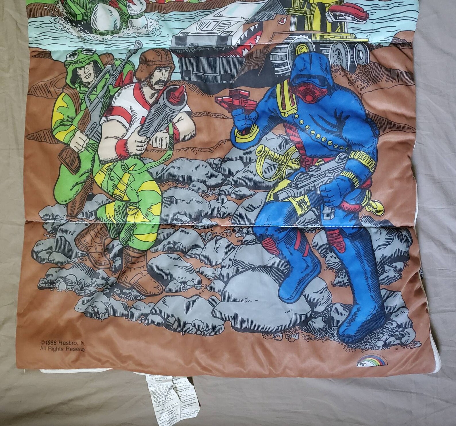 1988 G.I. Joe Sleeping bag by Hasbro size 30x57 Etsy