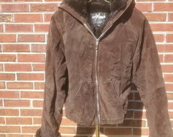 wilsons leather mens vintage hooded genuine leather jacket