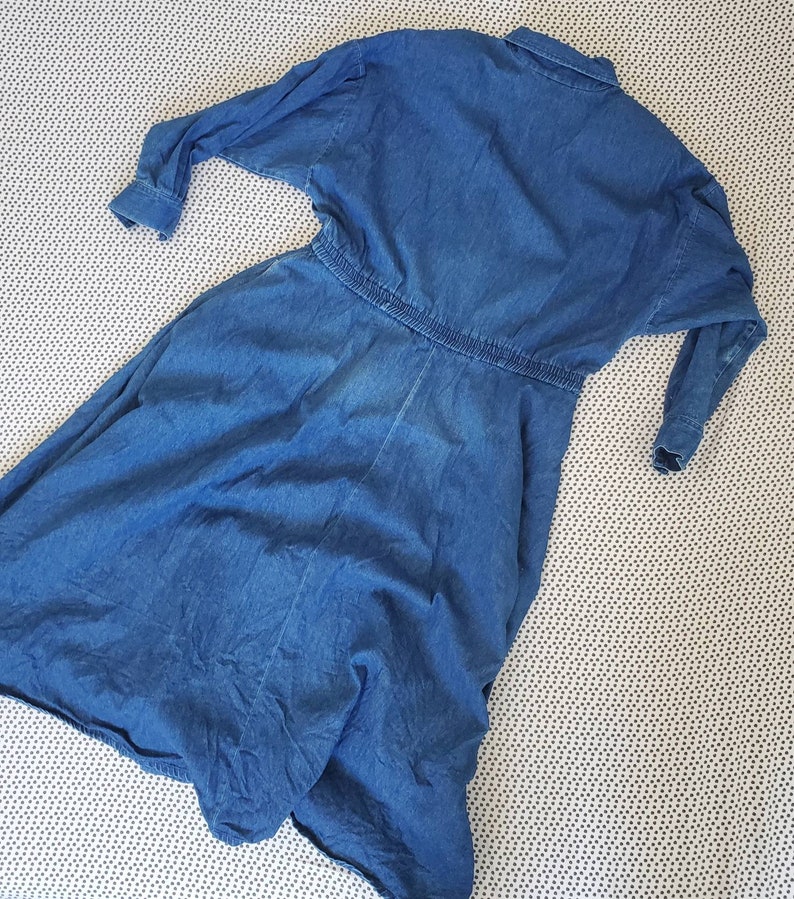 80s Vintage Women/'s Denim Dress by Alain Toussaint