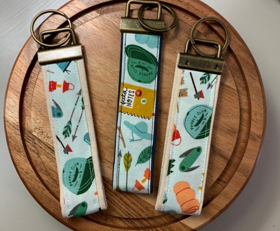 Camping Key Fob Happy Camper Camping Key Chain Camping Key Etsy