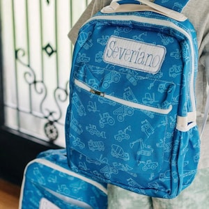 Mochila pré-escolar, mochila de lona com monograma, bolsa para livros de bebê, mochila para meninas, mochila e lancheira para crianças pequenas, mochila infantil personalizada