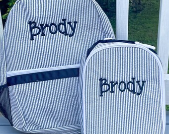 boys backpack with lunchbox