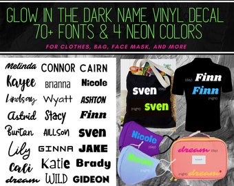 Custom GLOW-IN-THE-DARK THREAD 1" Morale Name Tapes w/Border!Over 35 Fabrics! Custom GLOW-IN-THE-DARK THREAD 1" Morale Name Tapes w/Border!Over 35 Fabrics!
