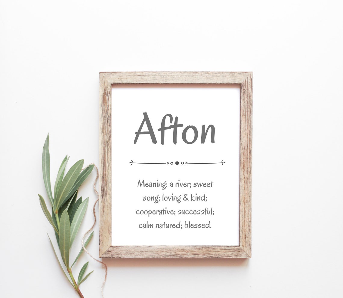 Afton Baby Name Meaning Baby Names Nursery Sign Girl Names Etsy