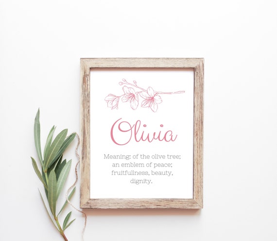 Olivia Baby Name Meaning Baby Names Nursery Sign Girl Names