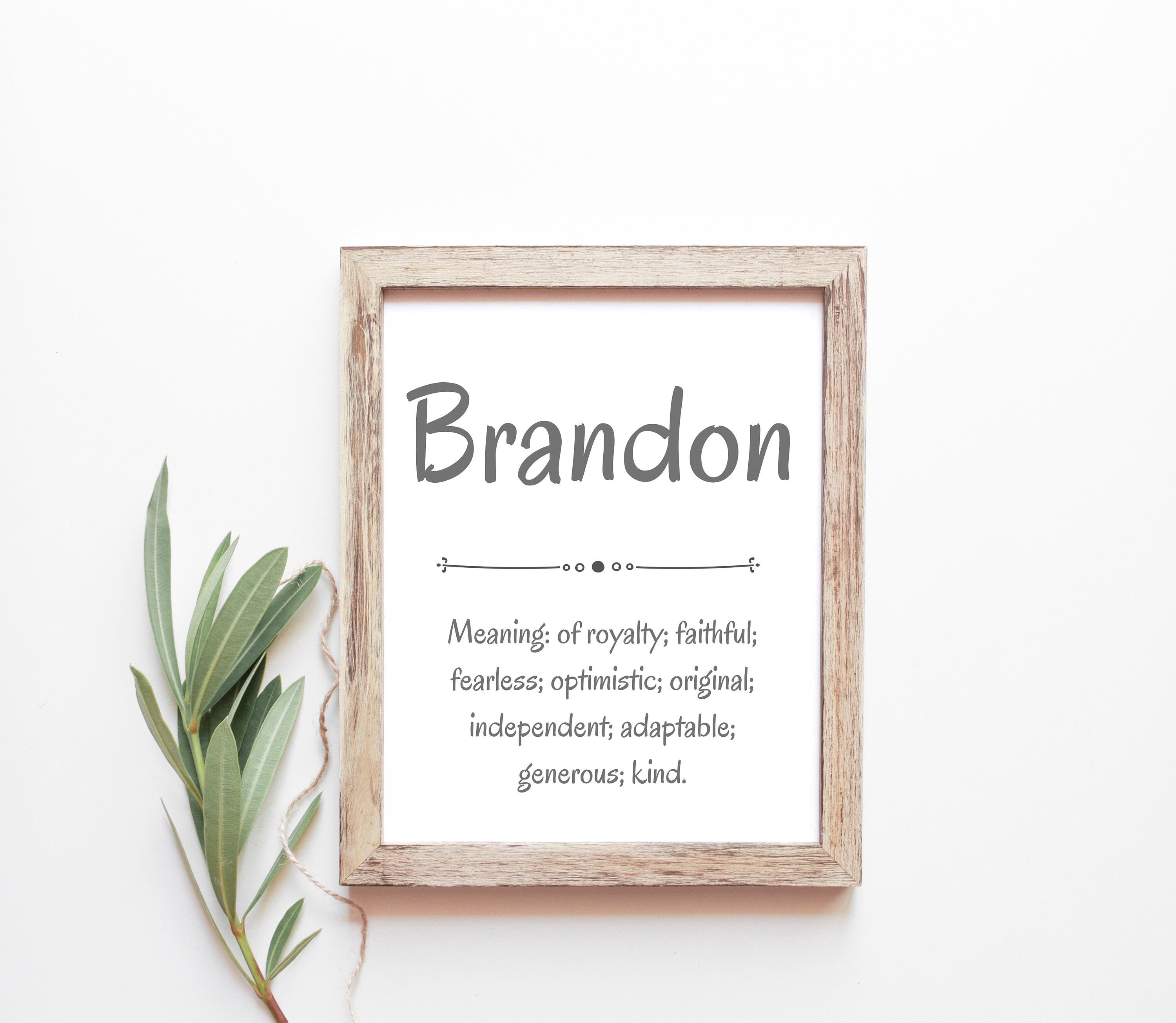 Brandon Baby Name Meaning Baby Names Nursery Sign Boy Names