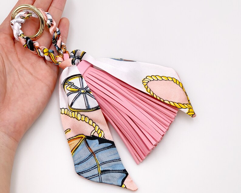 Tassels Keychain with Silk Ribbon for Handbag Purse Backpack Etsy