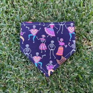 DAY OF DEAD - Reversible & Personalized Dog Bandana