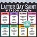 Latter Day Saint Taboo Game | LDS Taboo Games Printable | LDS Family ...