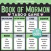 Book of Mormon Taboo Games | Printable LDS Taboo Games | Mormon Games ...