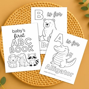 Baby’s First ABC Coloring Book | Baby Shower Coloring Book | ABC Book Baby Shower Activity | Baby Guest Book Keepsake | PDF Download