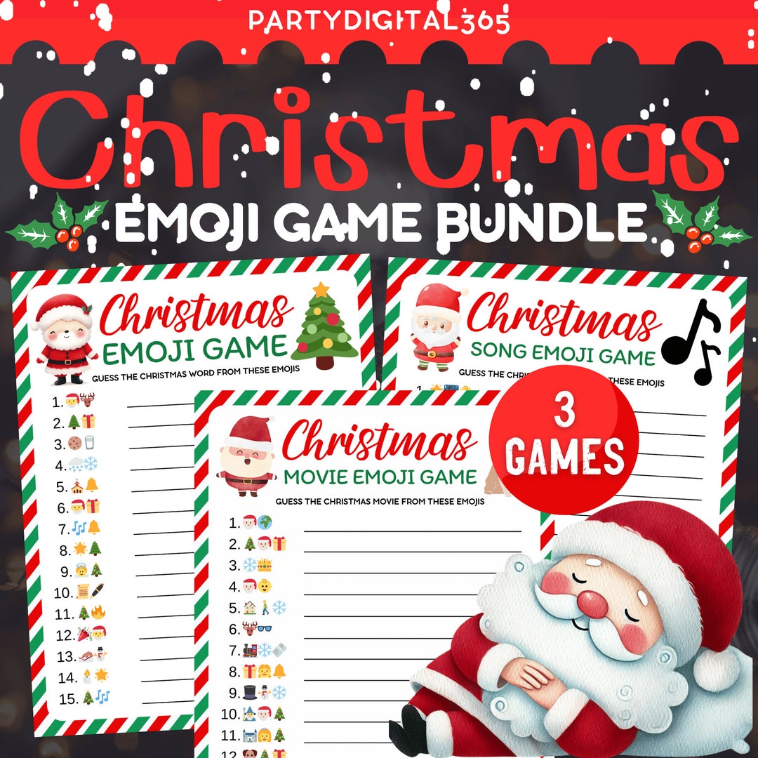 Christmas Emoji Pictionary Game Bundle: Family Holiday Fun (PDF) - Etsy