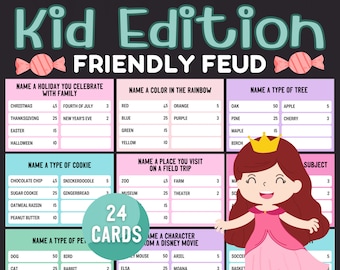 Kid-Friendly Family Feud Game: Printable Trivia (PDF)