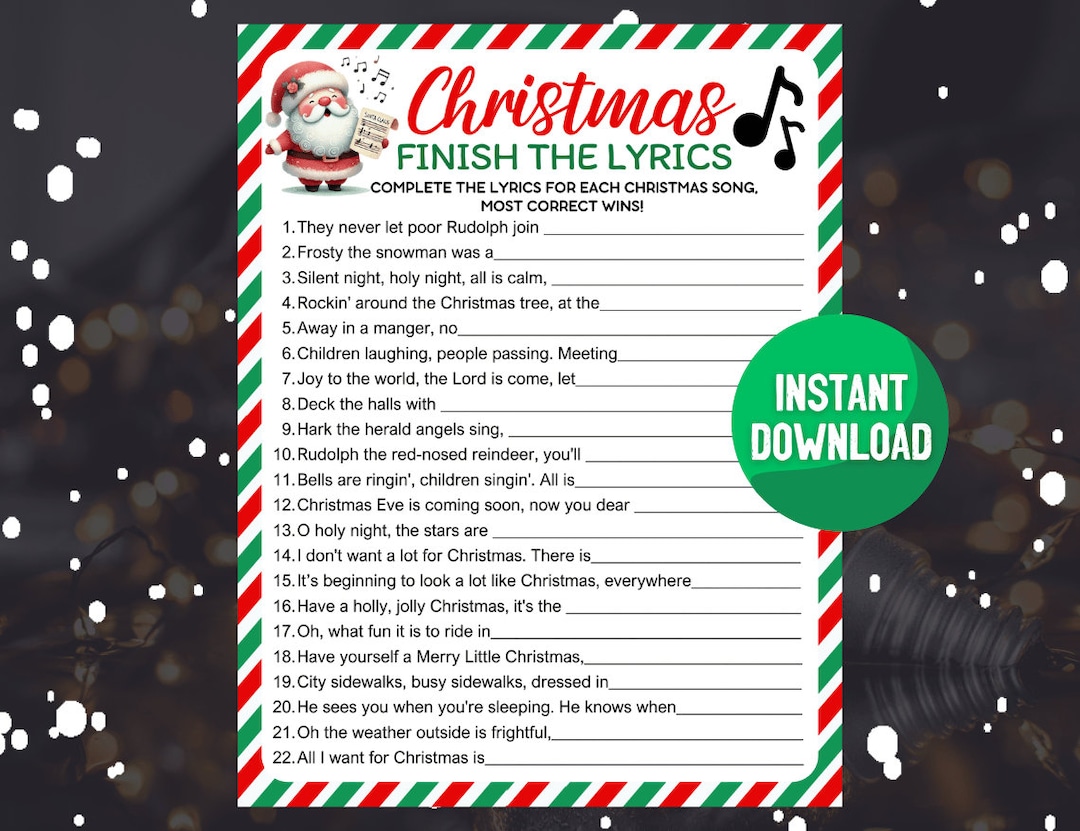 christmas-song-finish-the-lyrics-game-adult-christmas-song-trivia-family-friendly-game-christmas-carol-teen-adult-party-games-etsy