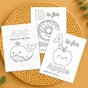 Baby Shower ABC Coloring Book | Baby’s First ABC Coloring Book | ABC Book Baby Shower Activity | Baby Guest Book Keepsake | Digital Download