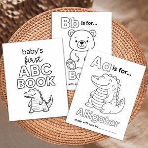 Baby’s First ABC Coloring Book | Baby Shower Coloring Book | ABC Book Baby Shower Activity | Baby Alphabet Coloring Book | PDF Download