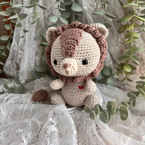 Leo Lionheart - (@Tranguyenami) Crocheted, individual gift for birth Birthday Baptism Lion Crochet Toy Amigurumi Baby Nursery