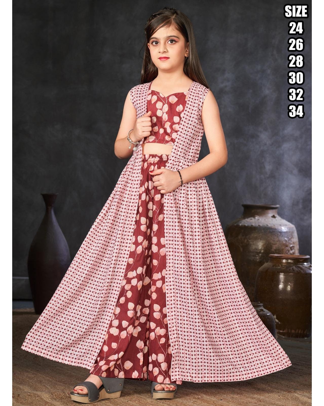 Indo Western Dress for Kids Etsy Canada