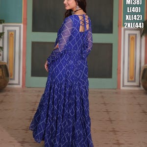 Navratri Special Black Color  Bandhani Print Gown with Gamathi & Real Mirror Work main image 0