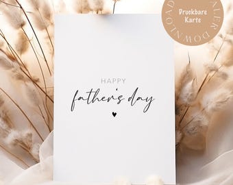 Minimalist Father's Day Card | Printable Danke Card (Digital Download)