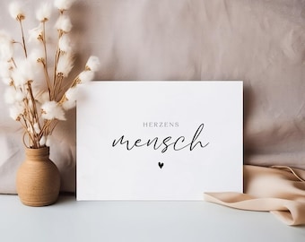Minimalist Herzenswunsch | Elegant Script | Grußkarte (Digital Download)
