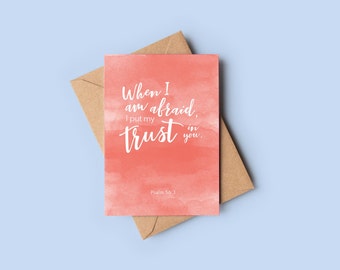 Set of 6 Scripture Cards – Watercolor Bible Verse Cards, Christian Faith Encouragement