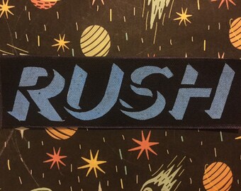 Rush sew on patch band rock merch jacket accessories vintage design style tour