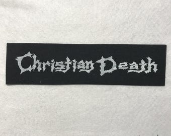 Christian Death handmade, hand-painted patch (More info in description!)