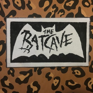 The Batcave (London-based nightclub) handmade, hand-painted patch (More info in description!)