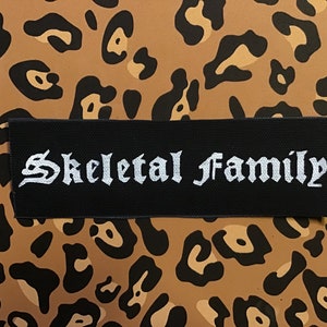 Skeletal Family handmade, hand-painted patch (More info in description!)