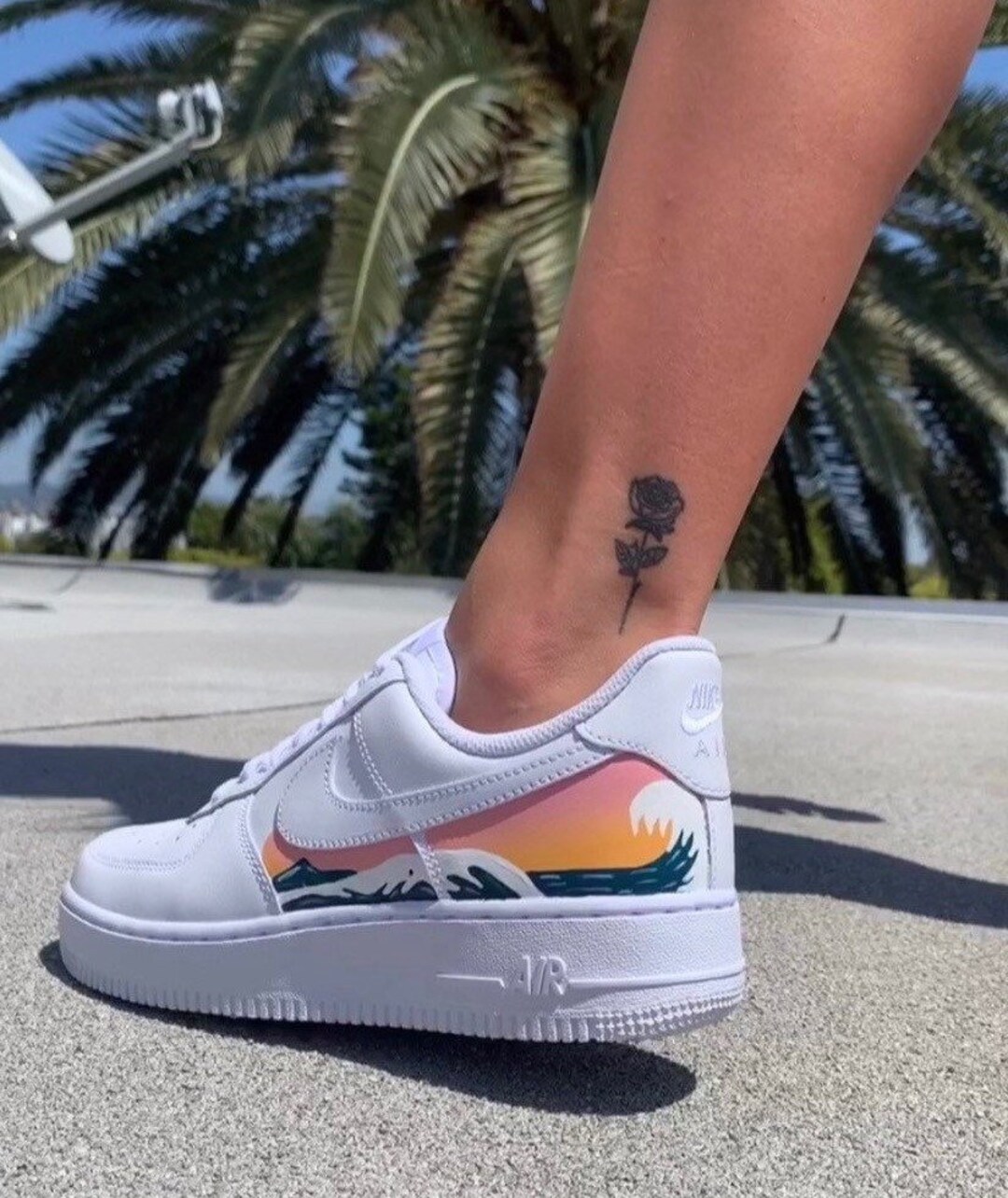 Custom Air Force 1 Ocean Sunset Etsy