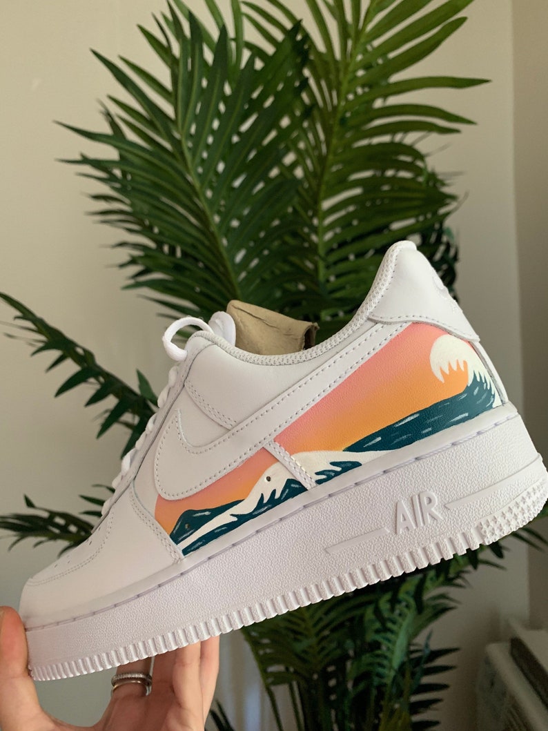 Custom Air Force 1 Ocean Sunset Etsy