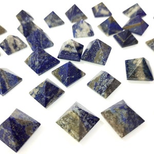 Natural stone Lapis Lazuli Chakra Pyramid Crystal Healing Grid Lot of 20 Pyramids. Lapis Lazuli Pyramid
