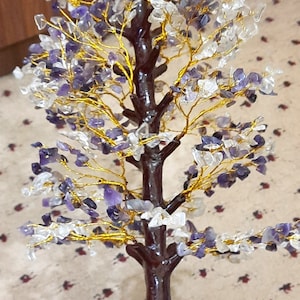 Agate home decoration bonsai amethyst and crystal 1000 beads tree