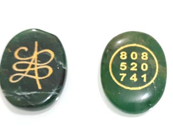 Pièce De Monnaie Zibu En Jade Vert Naturel - Talisman Feng Shui, Fabrication Artisanale Inde